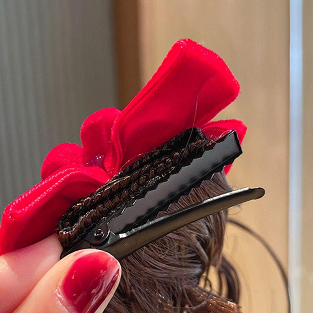 Chinese Style Hair Clip Bow Hairclip Baby Wig Hairpin New Year Headdress Child Hair Accessories
