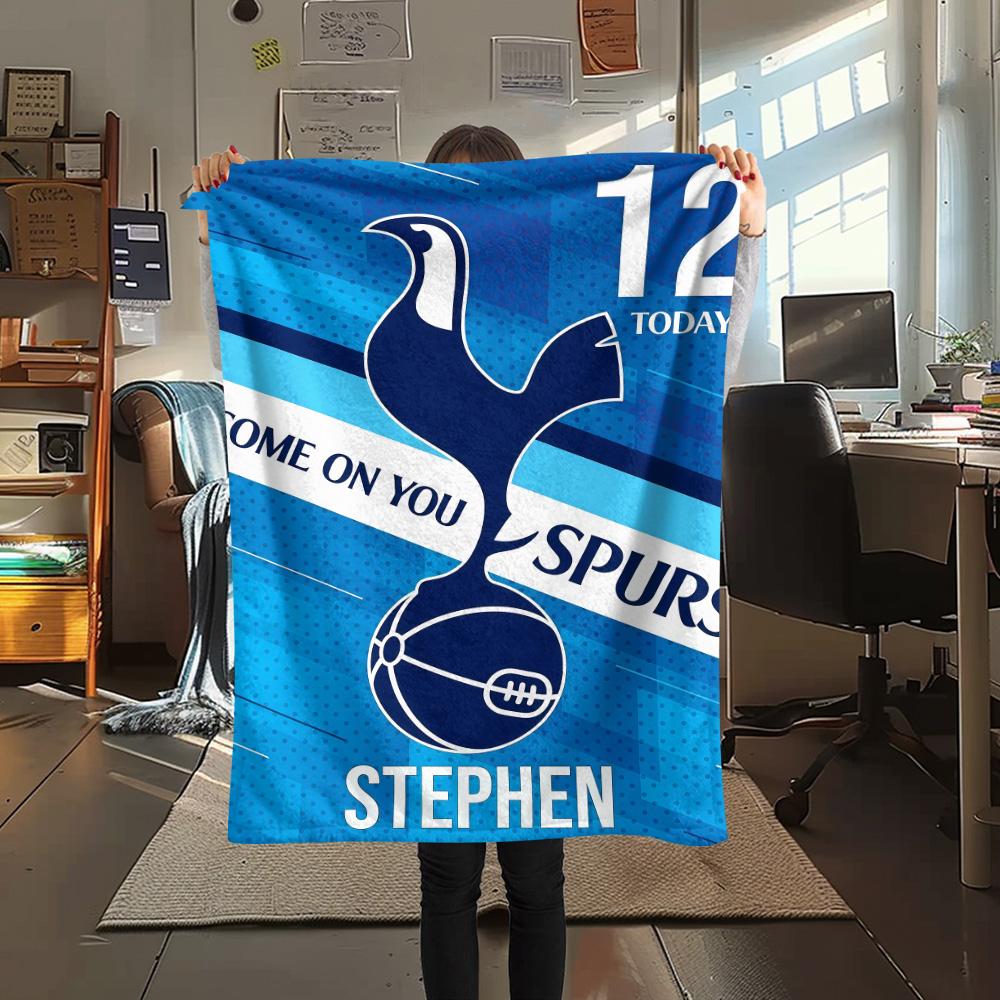 Spurs logo Print FlAannel Blanket, High quality Comfortable for All Seasons, Home Decor, Warmth and Comfort