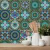 10pcs Mandala Pattern Matte Tile Floor Sticker Transfers Covers Wear-resisting Vinyl Wallpaper Kitchen Bathroom Table Wall Decor