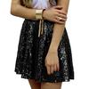 Женская юбка на резинке с высокой талией, блестящая, с пайетками, короткая, из дышащей ткани, стройнящая, для работы, отдыха, путешествий, вечеринок