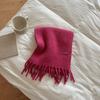 2024 New Mixed Cashmere Thick Cashmere High-end Solid Color Scarf for Women In Winter