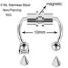 Поддельные магнитные кольца для носа в форме подковы, поддельные кольца для перегородки носа, поддельные зажимы для пирсинга, титановое кольцо для носа, подарок для женщин, подарок