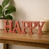 Wooden Letters Red Wash Happy Set of 5
