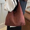 Большая вместимость Повседневная сумка-тоут для поездок на работу Новая модная нишевая персонализированная сумка через подмышку Ретро простая сумка через плечо для женщин