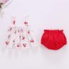 Baby Summer Skirt Bag Fart-wrapped Pants Suit Female Baby Clothes 0-2 Years Old Baby Floral Suspender Skirt Shorts Two-piece Sets