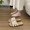 Pearl Slippers Female Summer Wear New Fairy Fashion Flat Bottom Word Beach Cool Slippers