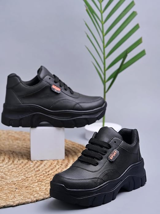 Женские массивные кроссовки Shoetopia – Спортивная повседневная обувь на шнуровке с толстой подошвой для ходьбы и на каждый день