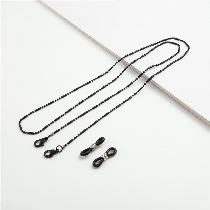 Цепочки для масок и солнцезащитных очков для женщин и мужчин, черного, золотого, серебристого цвета, из сплава с бусинами, противоскользящие цепочки, модные аксессуары для очков, оптом