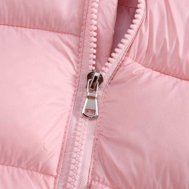 Childrens Down Jacket Winter Lace Hooded Cotton-padded Parka Thicken Warm Zipper Long Coat For Girls Toddler Kids Outerwear