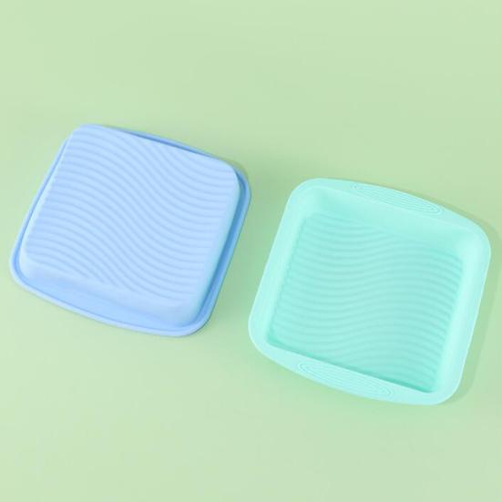 Non-Stick Cake Pan Food Grade Silicone Square Heat-Resistant Easy-to-Clean Baking Mould Bread Supply
