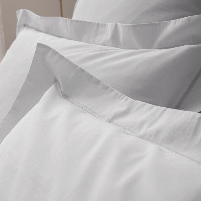 Taie d'oreiller percale de coton peigné "Julian" toutes dimensions Coton Pur - Julian Perle - - Julian Perle - Taie d'oreiller 50 x