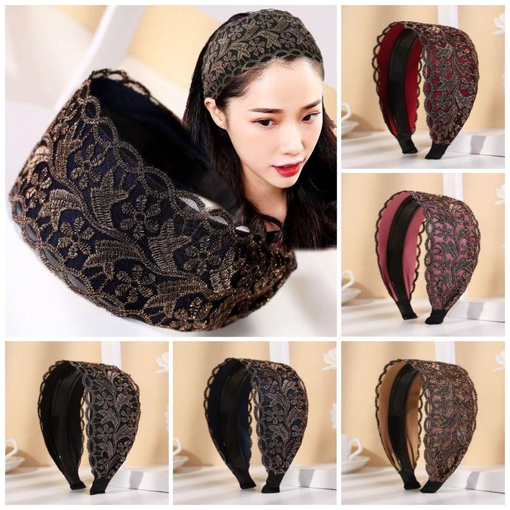 Нескользящая сетчатая повязка на голову с цветком избавит от хлопот с кружевными повязками для волос для мам/девочек