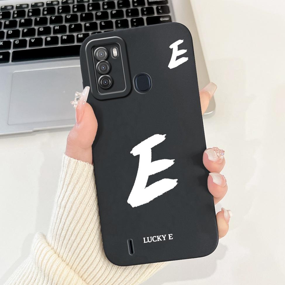 For ITEL S16 Cover For ITEL Vision 1 Pro Case Simple Fashion Letters A-Z Pattern Design Silicone Shockproof Bumper