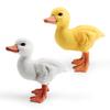Simulation Poultry Farm Pasture Animal Model Yard Little Duck Yellow Duck White Duck Static Ornament Toy