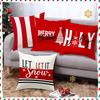 New Christmas Red and White Striped Simple Warm Pillowcase Bedroom Study Home Decoration Cushion