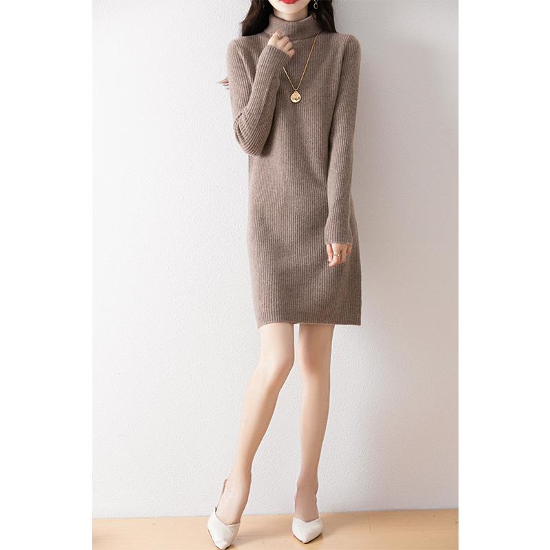 Женское кашемировое платье Qinghe кашемир 30% кашемир 70% шерсть осенне-зимняя кашемировая юбка мягкая и теплая