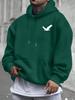 Minimalist Bird Graphic Printing Autumn and Winter Pure Cotton Men's and Women's Hoodies Outdoor Street Sports Training Brand
