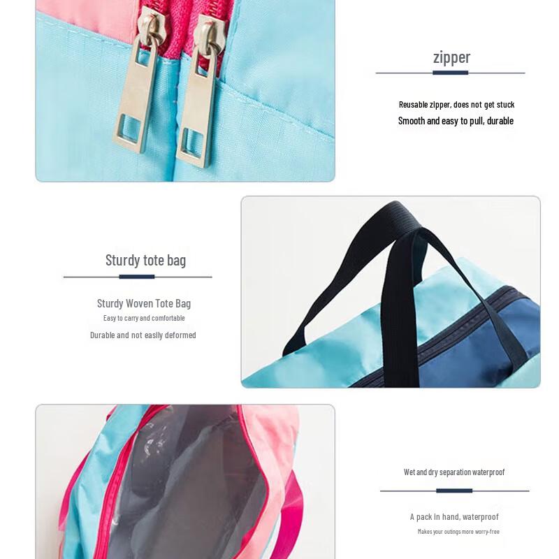 Tri-polar Waterproof Dry Wet Separation Beach & Travel Bag