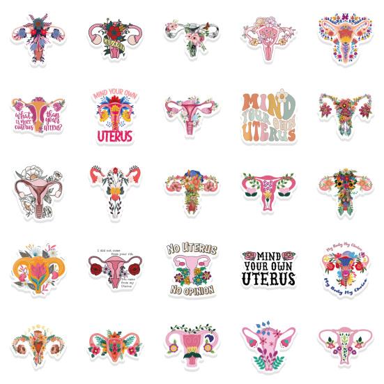 50 шт./компл. стильный ПВХ клей DIY украшения очаровательные женские права наклейки водонепроницаемые виниловые наклейки девушка подарок гитара