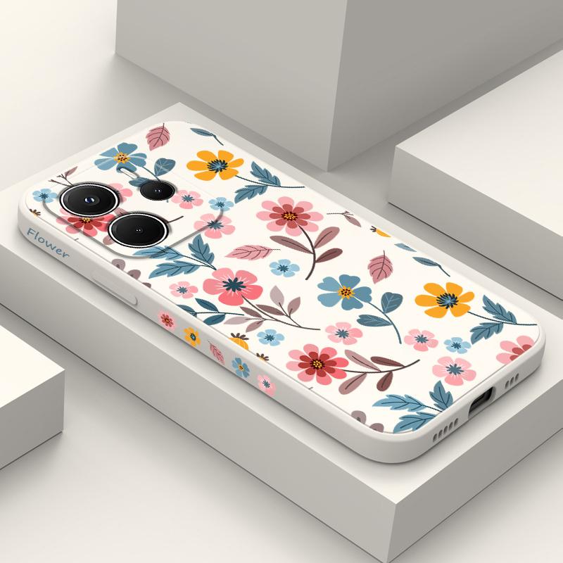 Цветочный стебель Цветок Чехол для телефона Для Xiaomi Redmi Note 14 13 12 12S 11 11S 10 10S Pro Plus 15 15C 14C 4G 5G Силиконовый чехол