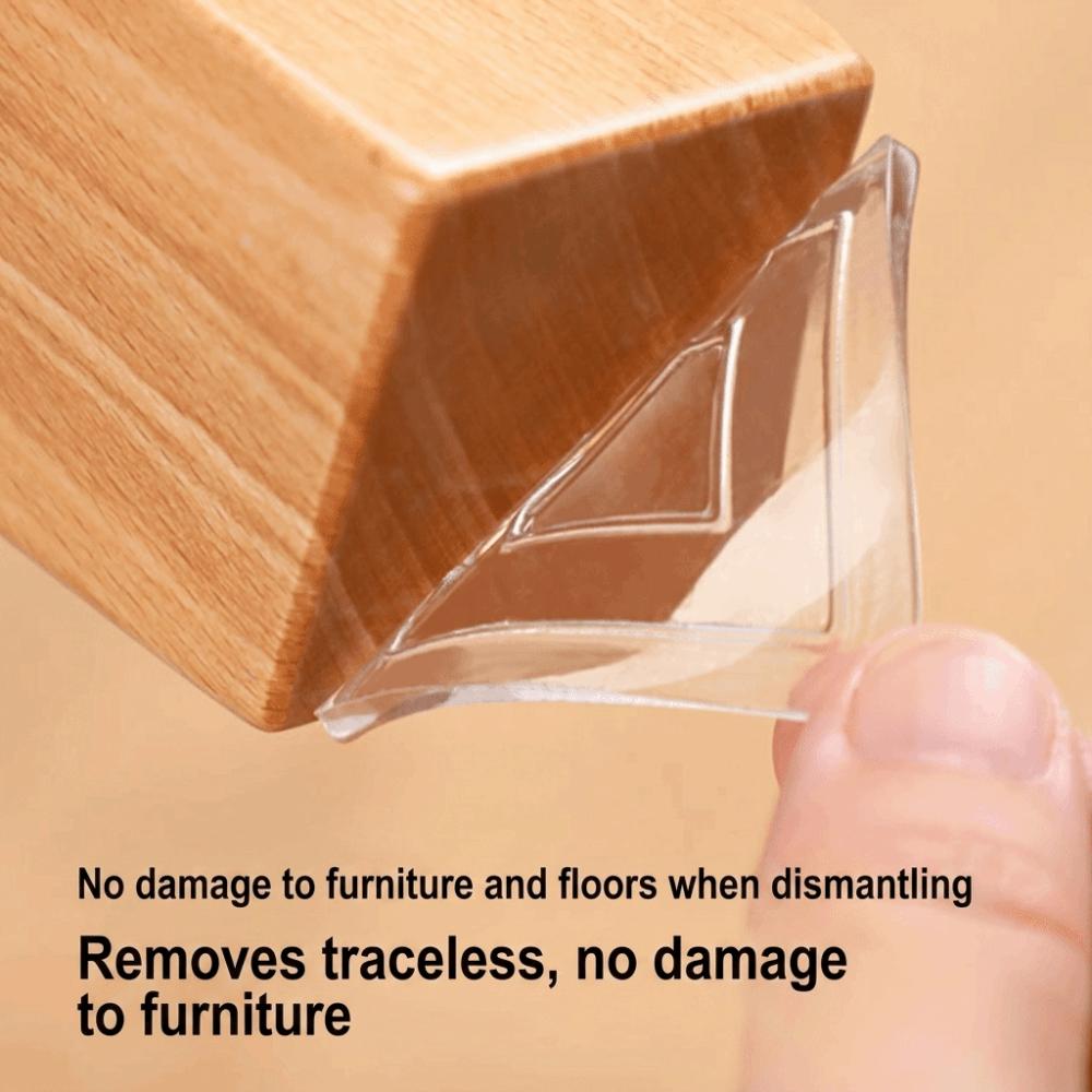 4Pcs Self Adhesive Silent Table Foot Mat Transparent Sofa Chair Foot Fixed Pads Sofa Corner