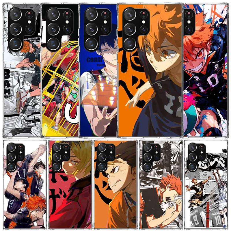 Чехол-книжка Haikyuu Oya Волейбол Аниме для Samsung Galaxy S25 Edge S26 S24 S23 Ultra Чехол для телефона S22 S21 Plus S20 FE Печать Патте
