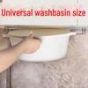 Wall-Mounted Washbasin and Kitchen Cabinet Rack with Storage Hooks, No-Drill Installation