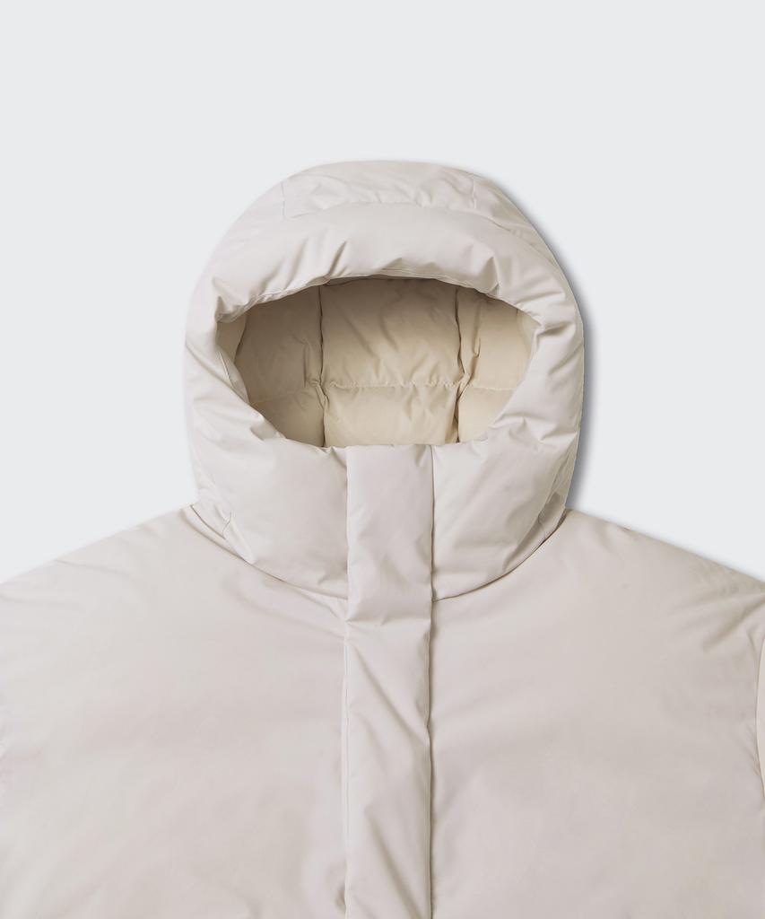 Musinsa Standard Minimal Hooded Down Short Padded Jacket [Dusty Cream]