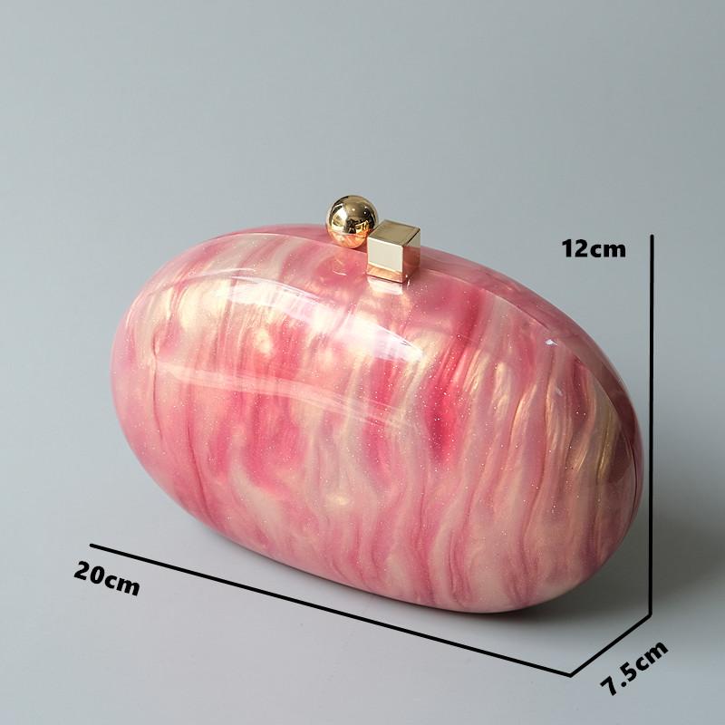 Новые модные сумки, модные женские сумки, красные блестки, акриловая роскошная круглая вечерняя сумка для выпускного вечера, женская повседневная милая сумка-клатч в коробке