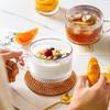 14 унций винтажные стеклянные кофейные кружки с крышками и ложками, зеленые рельефные стаканы для холодного кофе, чая, - милые аксессуары для кофейного бара