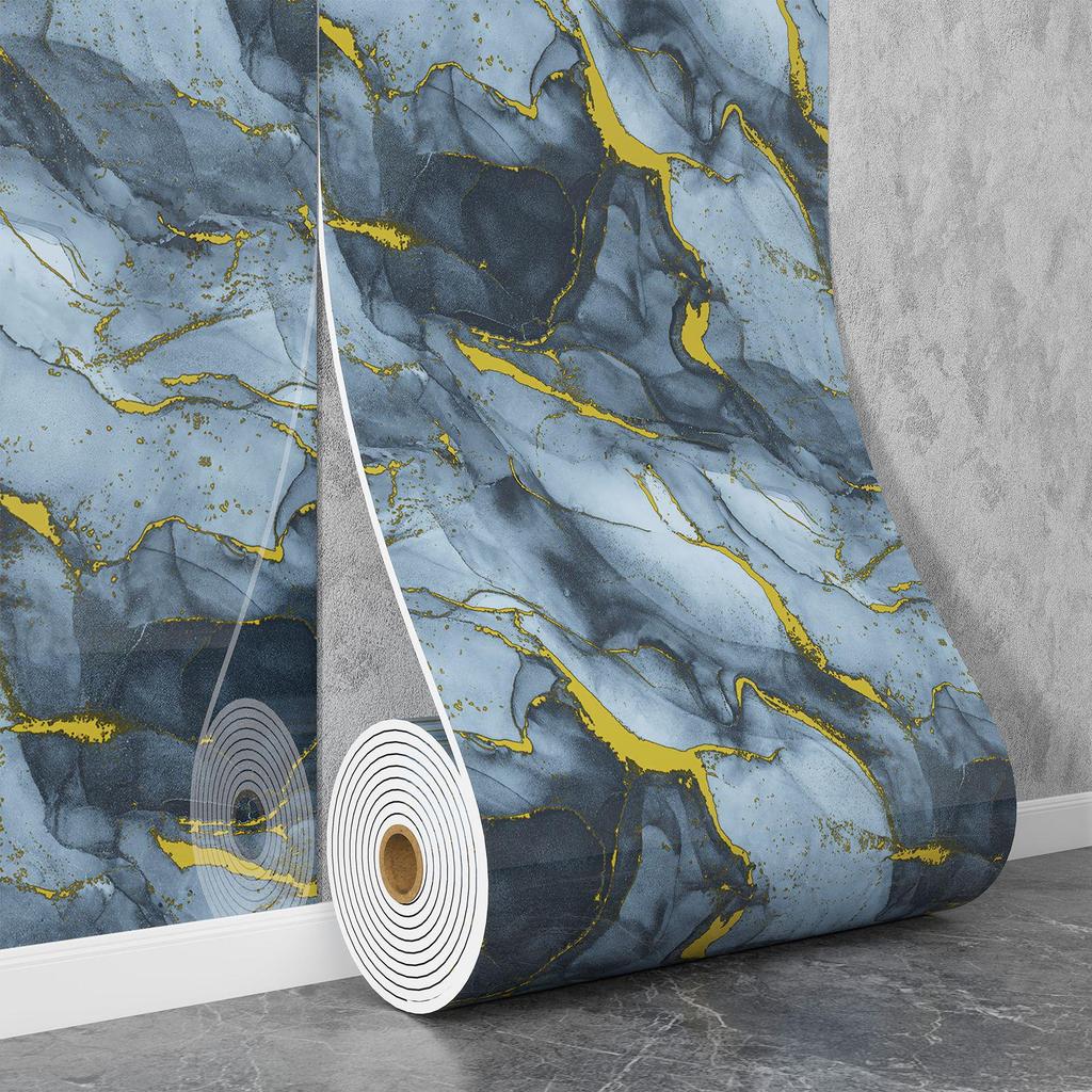 Самоклеящаяся водостойкая настенная наклейка под мрамор для ванной комнаты, гостиной, кухни и ТВ-зоны.