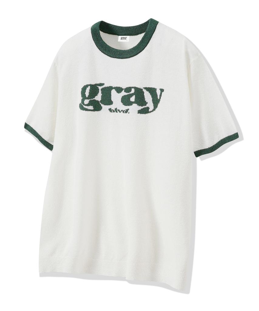 GRAYBLVD Aras Ringer Knit Short Sleeve Gkbst33 (Green)