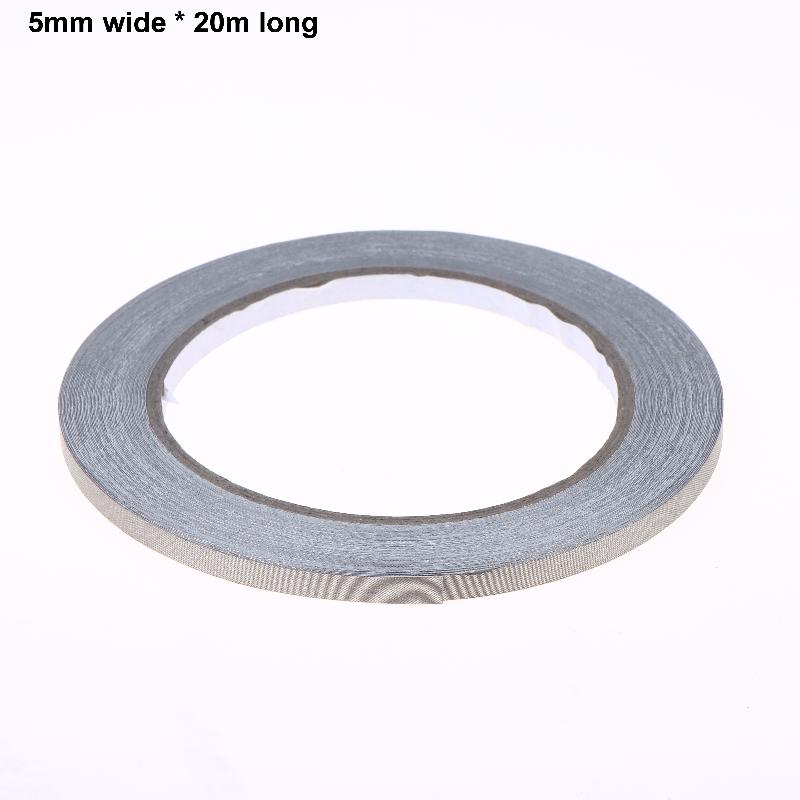 20-метровая двусторонняя проводящая тканевая лента, ширина 5 мм ~ 50 мм, односторонняя, для экранирования ЭМИ от ноутбуков, мобильных телефонов, ЖК-дисплеев, клейкая лента
