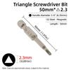 Triangle Head Screwdriver Bit Set Magnetic 1/4" Hex S2 Steel Security Triangular Screw Driver Bits Ratchet Wrench Hand Tools