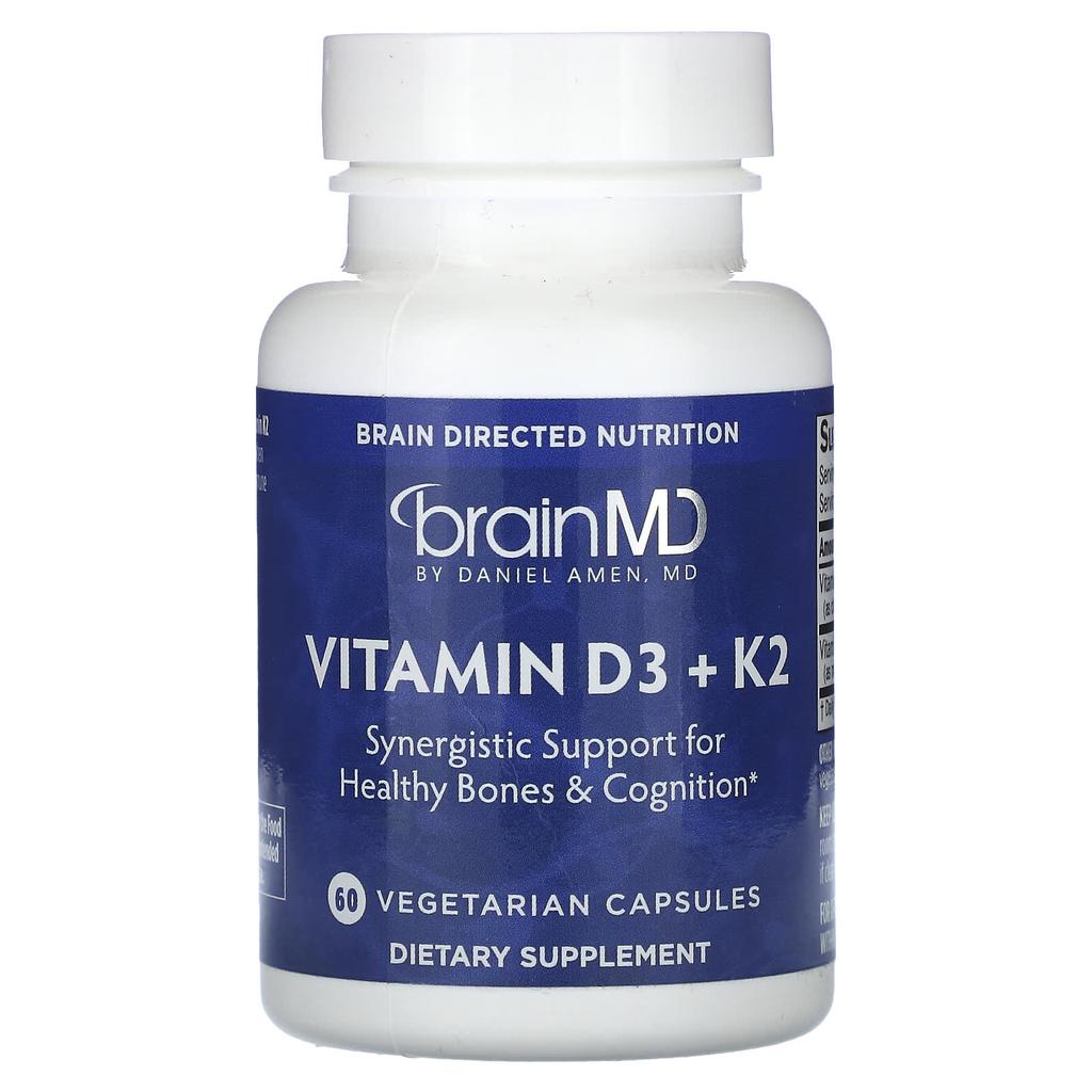 Vitamin D3 + K2, 60 Veggie Capsules