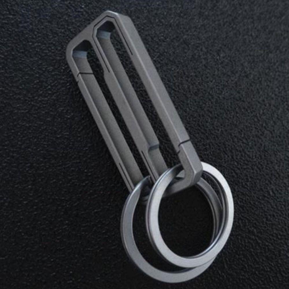 Lightweight Titanium Alloy Key Ring Quick Draw Multifunction Outdoor Belt Clip Keychain Grey Hanging Webbing Buckle
