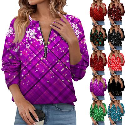 Женский повседневный свитер с длинным рукавом, на молнии, с принтом цветов, свитшот, повседневная верхняя одежда на осень