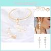 Elegant Long Gradient Pearl Earrings Trendy Fashionable Statement Jewelry For Women