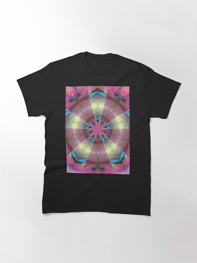 Pentangle Pastel Shades Multicolored Kaleidoscope Pentangle Pattern 12 Classic T-Shirt
