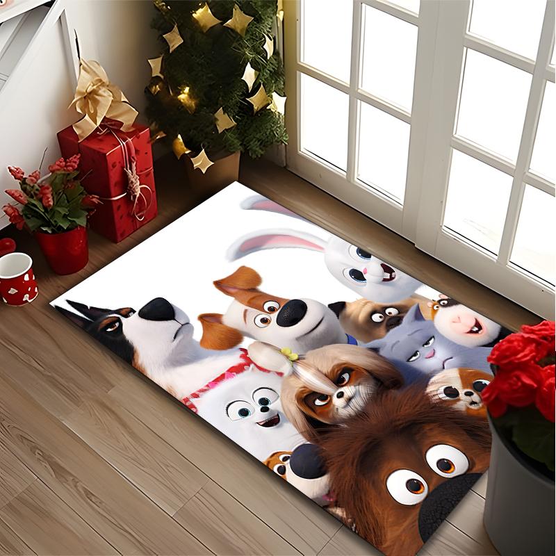 [1pc Bright Cartoon Characters Office Chair Carpet] Digital Printed Area Rug for Home & Game Room Use, Soft Indoor Sofa Chair Mat