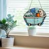 Bath-Time Ghost Reader Ornaments Cute Ghost In Bathtub Reading Book Acrylic Suncatcher Halloween Bathroom Window Hanging Decoration