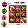 9PCS Painted Christmas Ball 6CM Santa Claus Pattern Hanging Ball Christmas Tree Decoration Pendant DIY Holiday Party Decoration