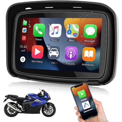 Мотоцикл GPS для мотоцикла 5 дюймов Навигация Водонепроницаемый дисплей Car Play Беспроводной Android Auto GPS экран