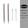 Мини-шариковая ручка Металлический материал Вращающаяся Масляная Нержавеющая сталь Портативные Мини-ручки из металла Для школы Офиса Пишущий узел 0,7 мм