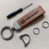 High Grade Leather Keychain Car Keyring Accessories For VW Atlas Jetta Touareg Variant Golf Polo GTI Taos Nivus Passa valve stem Dg2