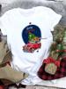 Personality Christmas Santa Claus T Shirt Women Short-Sleeved Print Tee Shirt Female Trend Clothes Cute Women Casual Graphic Tee