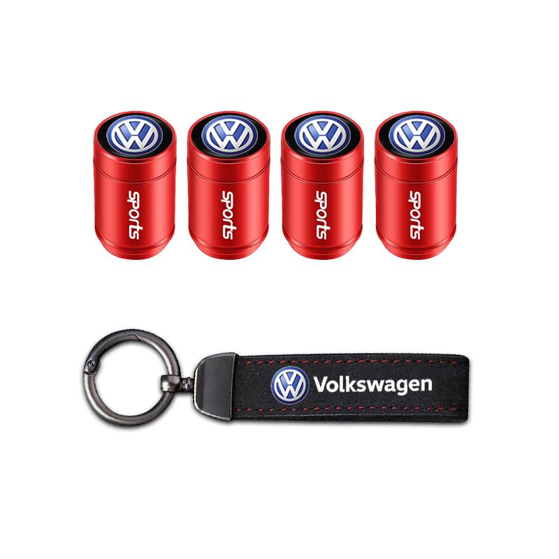 Car Tire Wheel Valve Caps Cover/Car Key Chain Ring Keychain For VW Golf Tiguan Jetta Passat T5 Polo Touran GTI Caddy Transporter zq2