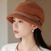 Temperament Corduroy Pullover Cap Solid Color Anti-cold Bucket Hat Winter Fisherman Hat  Outdoor