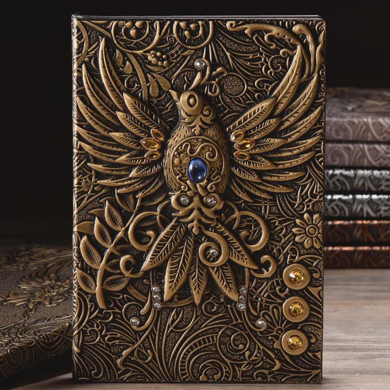 Phoenix Diamond Европейский ретро PU блокнот и дорожный дневник