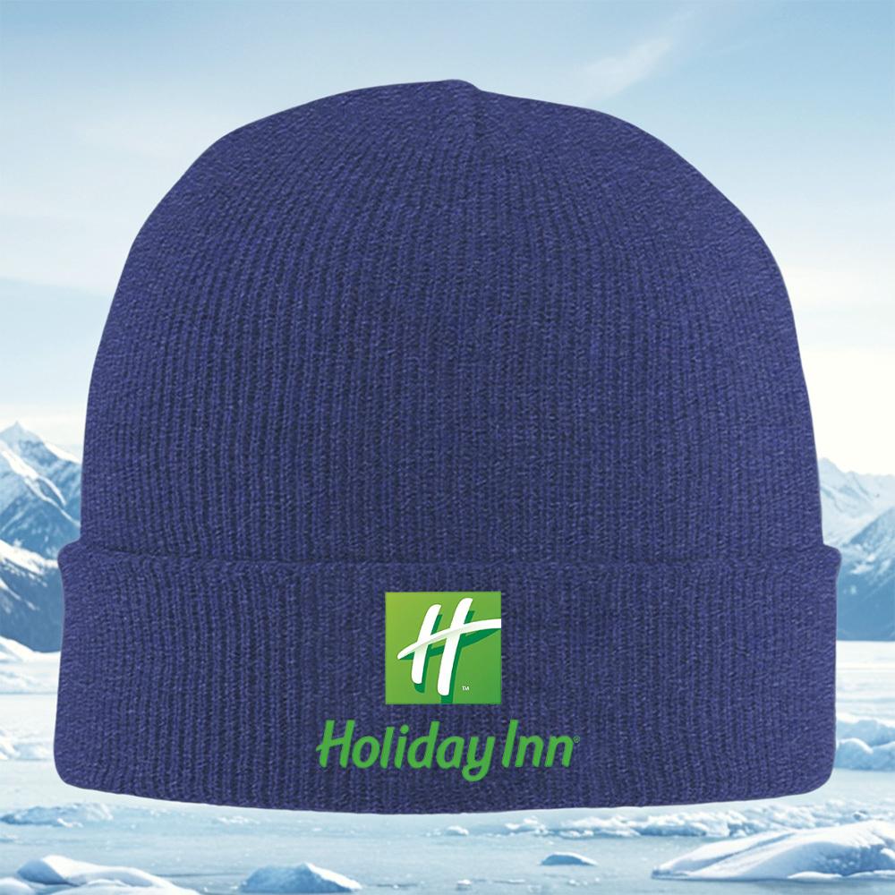 Green logo hotel brand name Men Women Unisex Knitted Hat Beanie Pullover Cap Winter Thermal Warm Christmas Outdoor Cycling Hikin